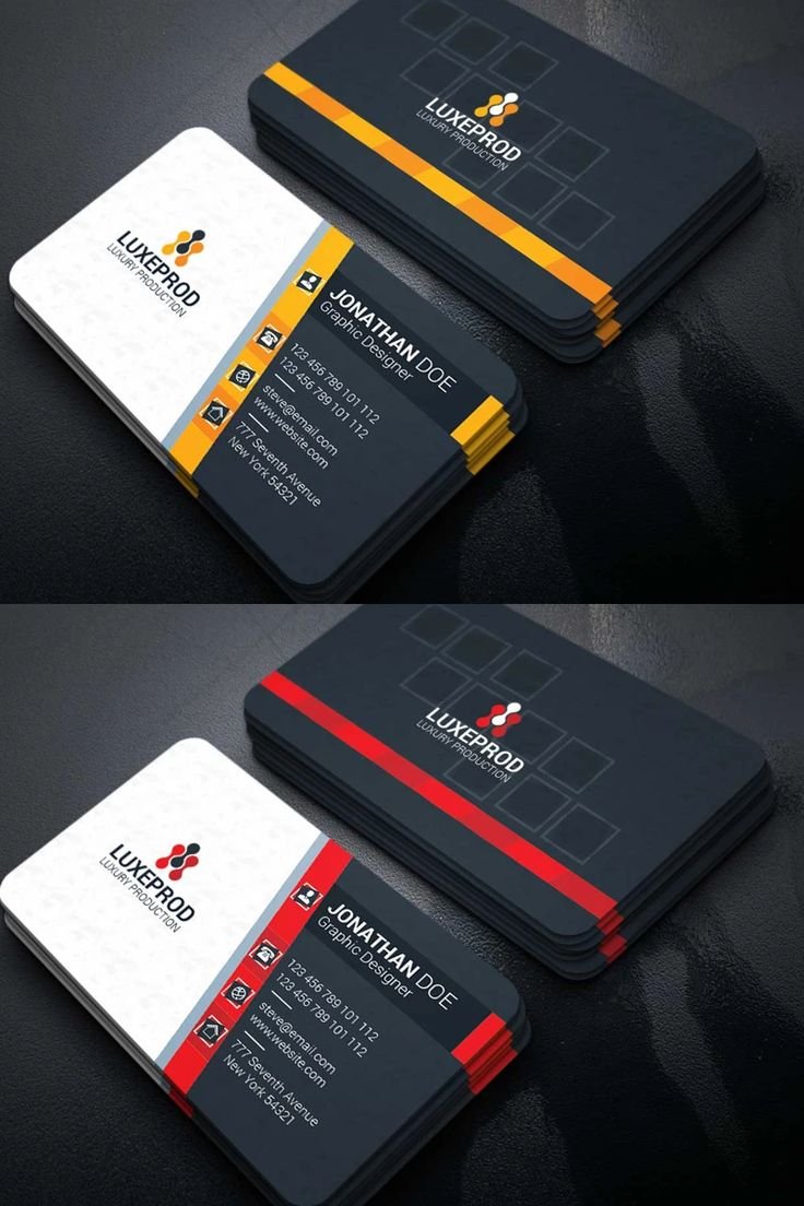 Yellow and Grey Business Card Design