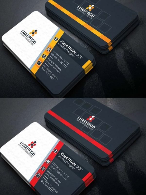 Yellow and Grey Business Card Design